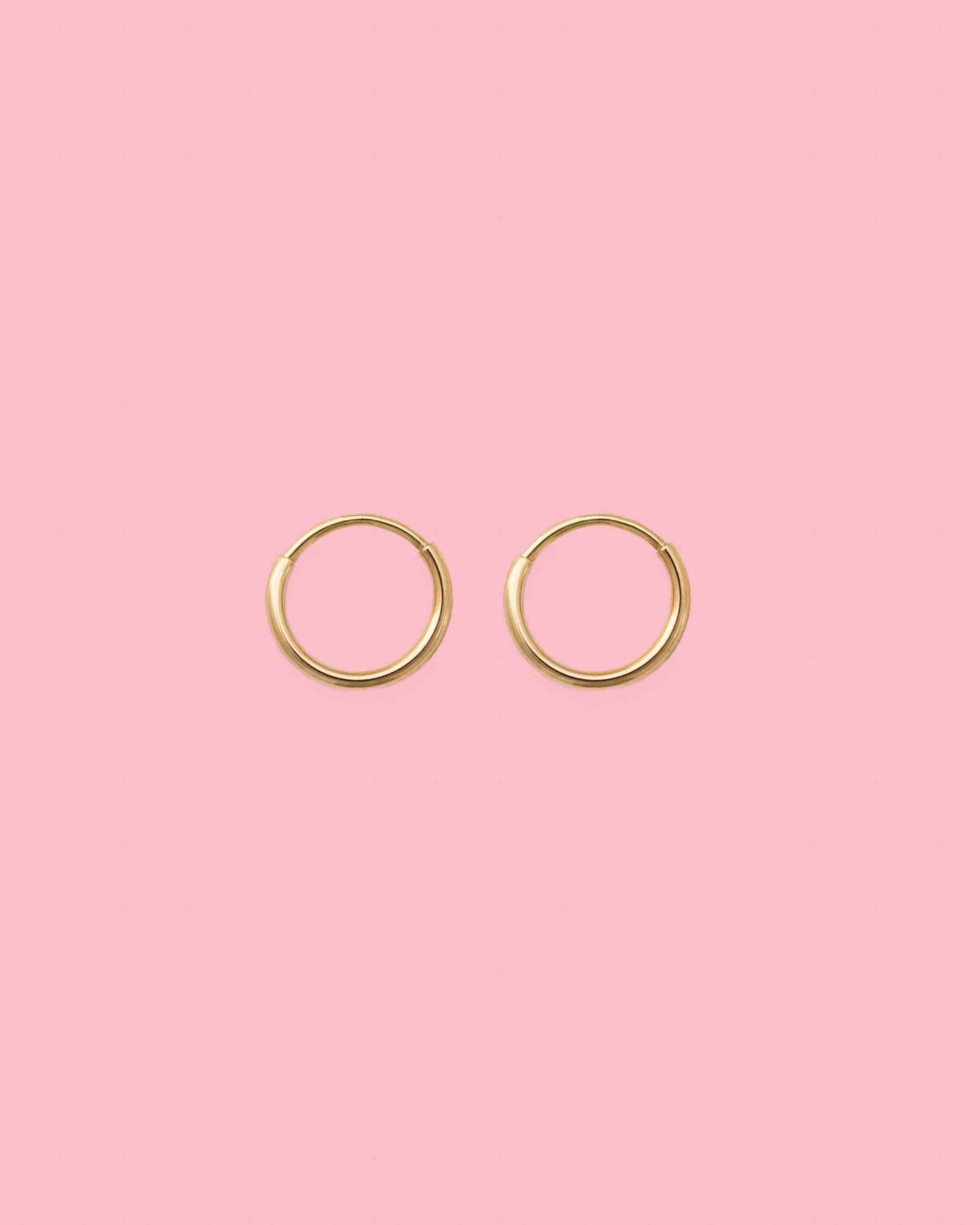 14k Yellow Gold Helix Hoop Earring | Tiny Infinity Hoop