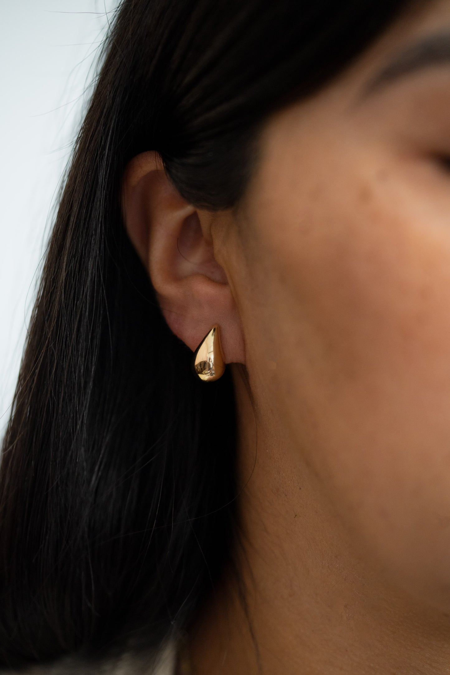 PVLA | 14K Yellow Gold Teardrop Earrings | Drop Earrings with Push Back