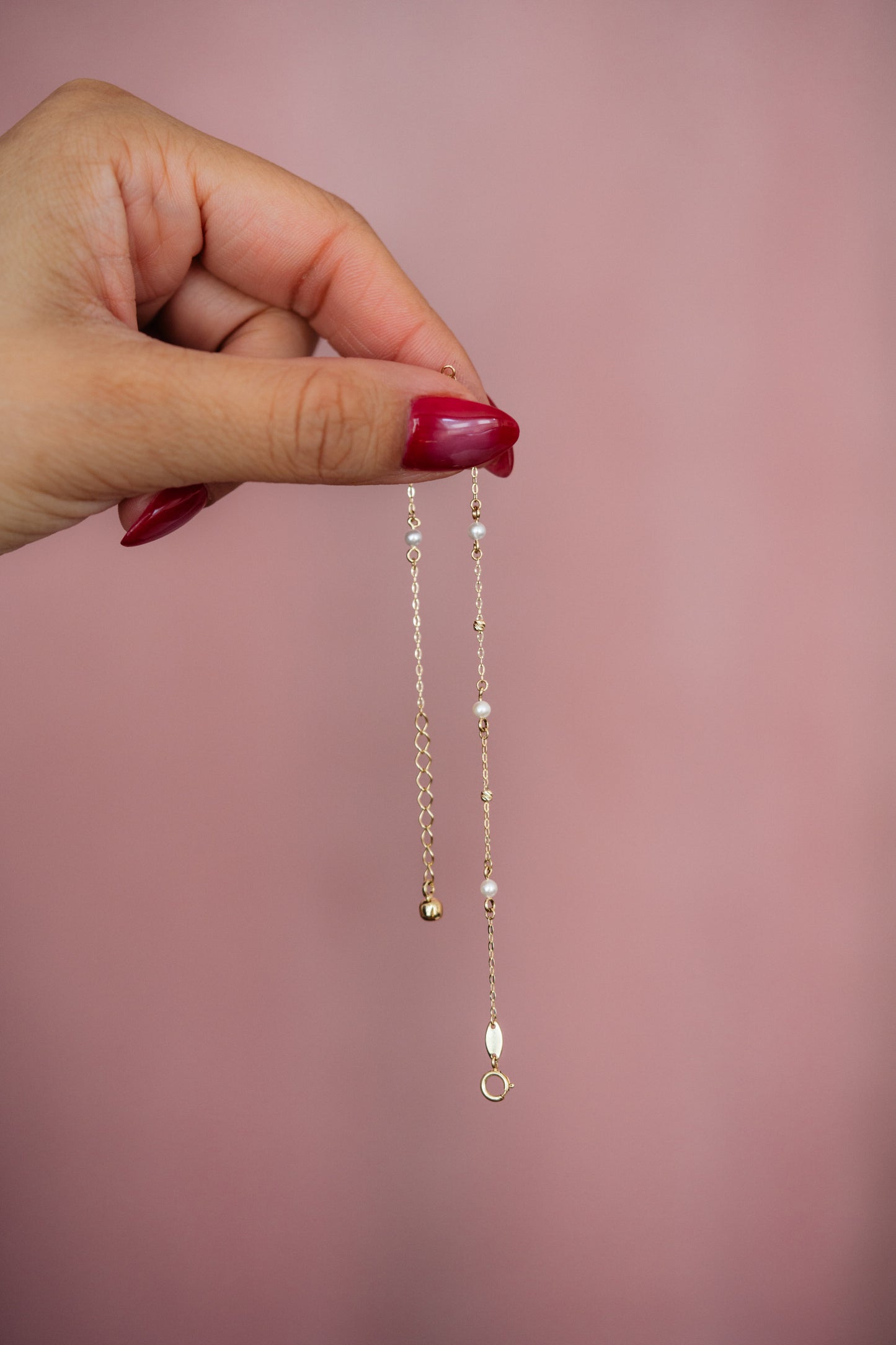 PVLA | 14k Yellow Gold Bracelet with Pearls | Minimal and Dainty Pearl Stackable Bracelet