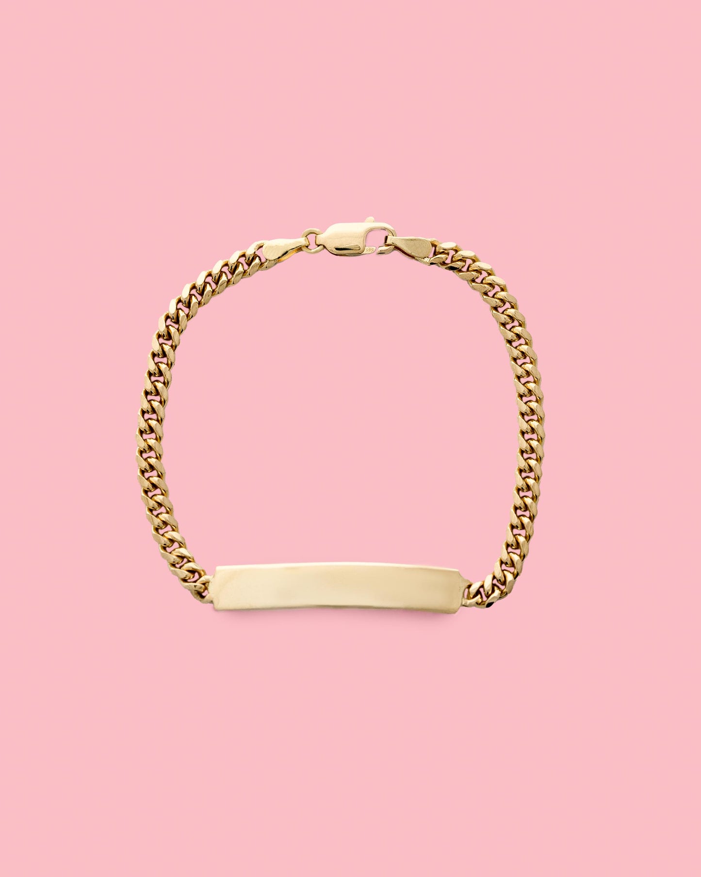 PVLA | 14k Solid Yellow Gold Miami Cuban Baby ID Bracelet | Gold Baby Name Bracelet