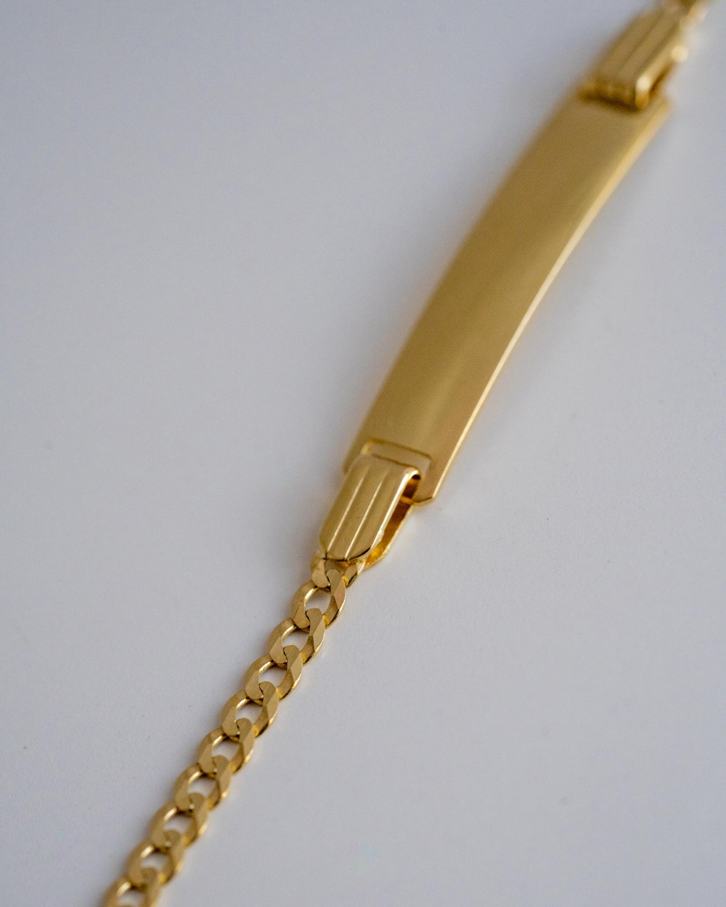 PVLA | 14k Solid Yellow Gold 6" ID Cuban Link Bracelet | Personalized Baby Bracelet | Kids Gold Name Bracelet