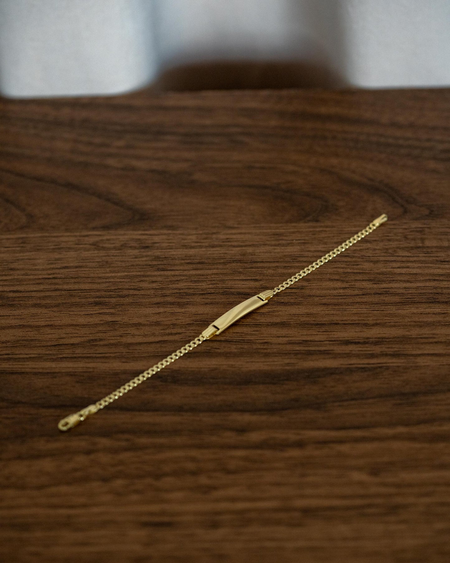 PVLA | 14k Solid Yellow Gold 6" ID Cuban Link Bracelet | Personalized Baby Bracelet | Kids Gold Name Bracelet