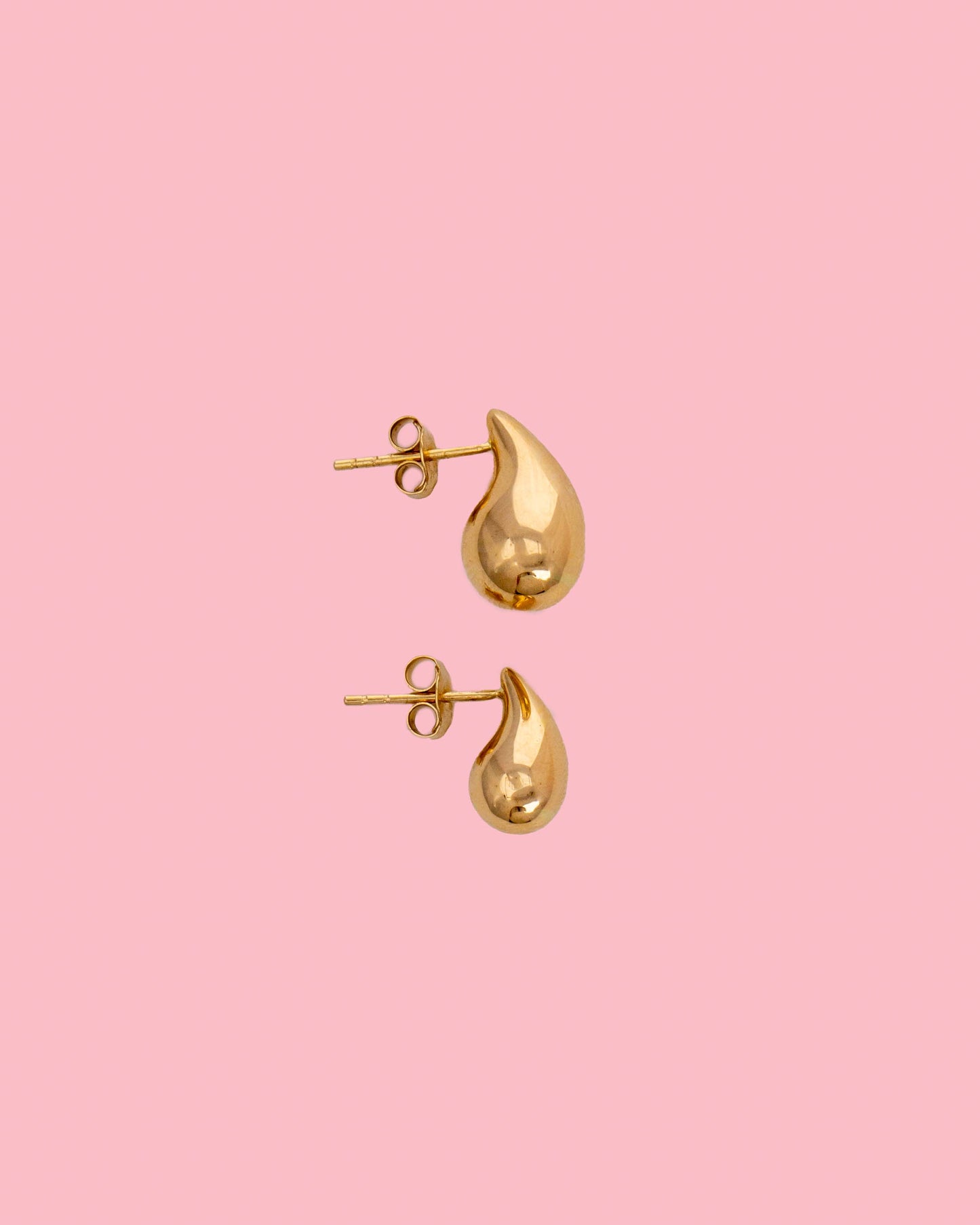 PVLA | 14K Yellow Gold Teardrop Earrings | Drop Earrings with Push Back
