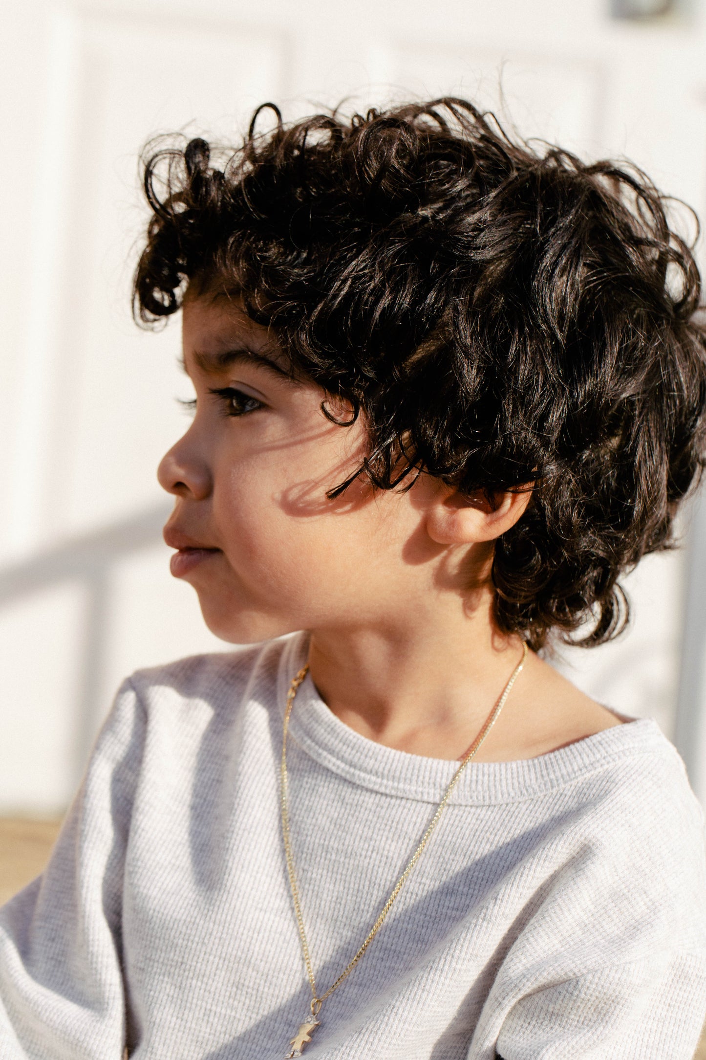 PVLA | 14k Solid 2-tone Gold Boy Charm | Custom Letter Baby Boy Necklace Set