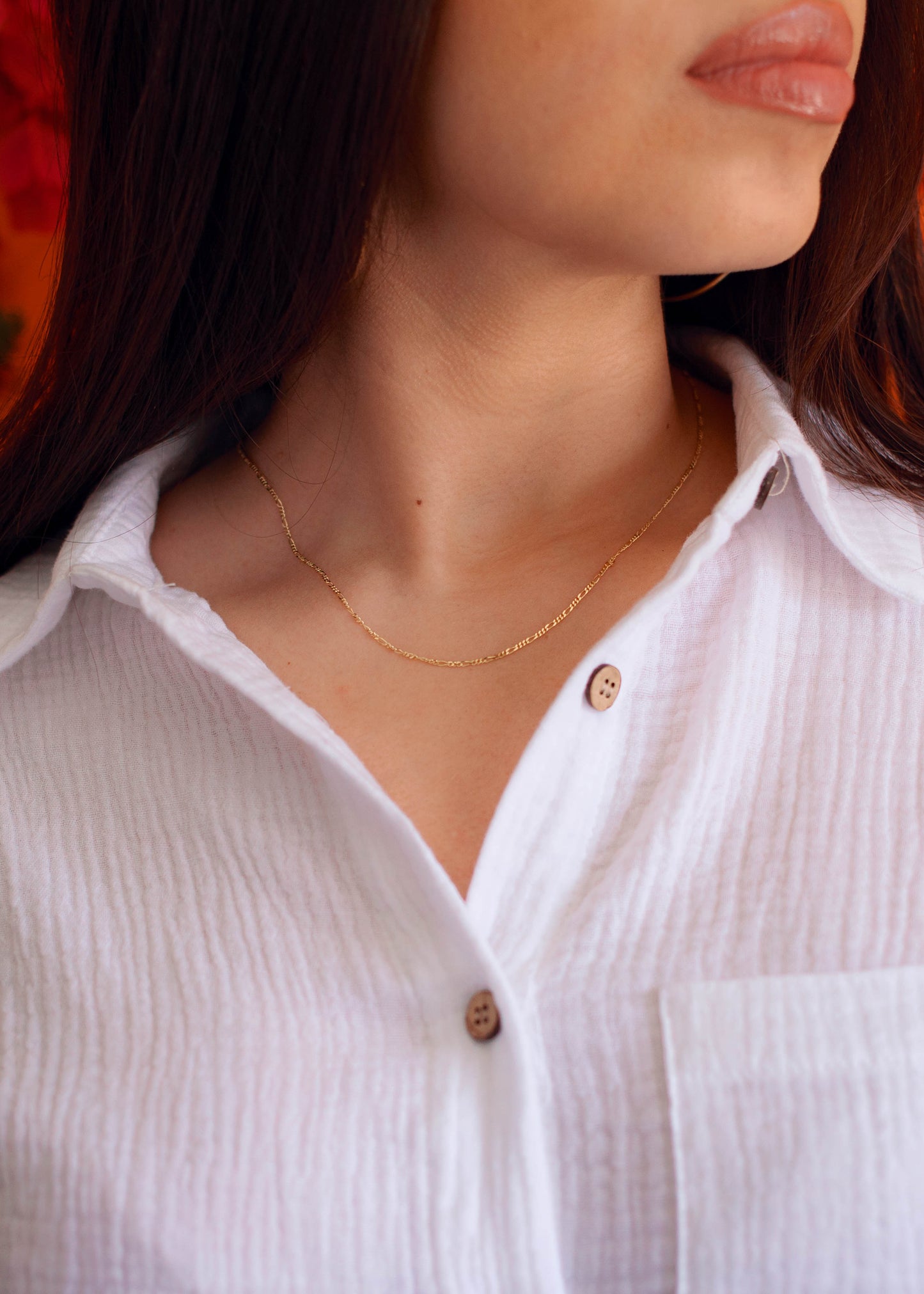 PVLA | 14k Solid Yellow Gold Figaro Necklace Chain | 1.3mm
