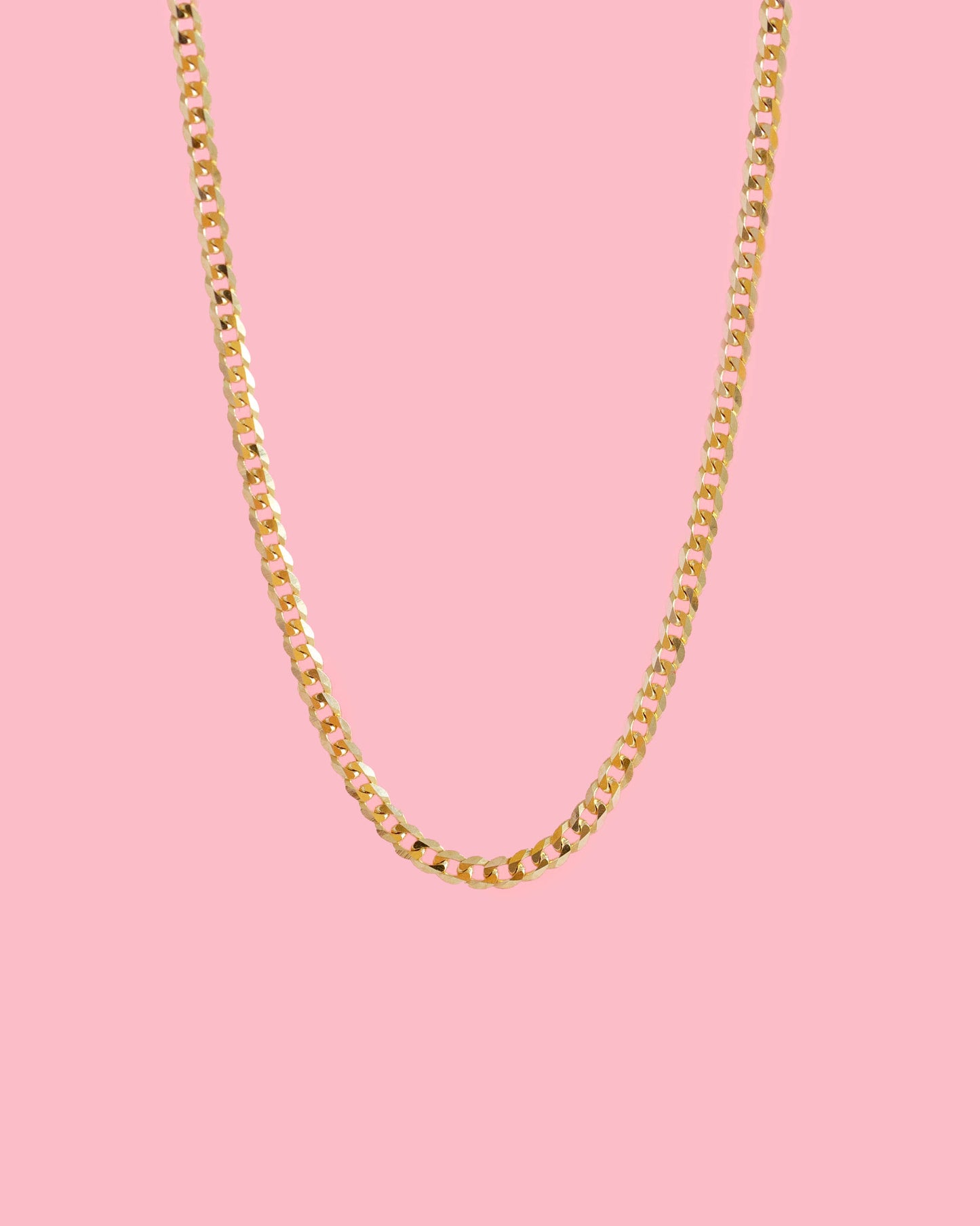 PVLA | 14K Yellow Gold Solid Cuban Link Necklace Chain | 2.2mm