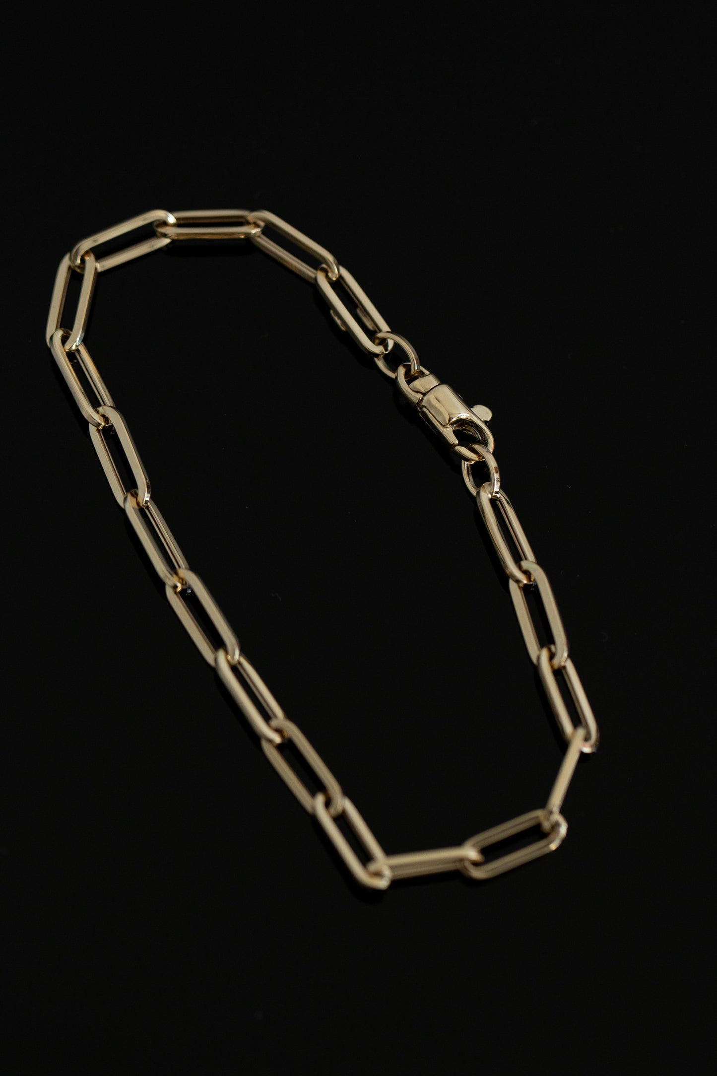 PVLA | 14K Yellow Gold Square Paper Clip Chain Bracelet