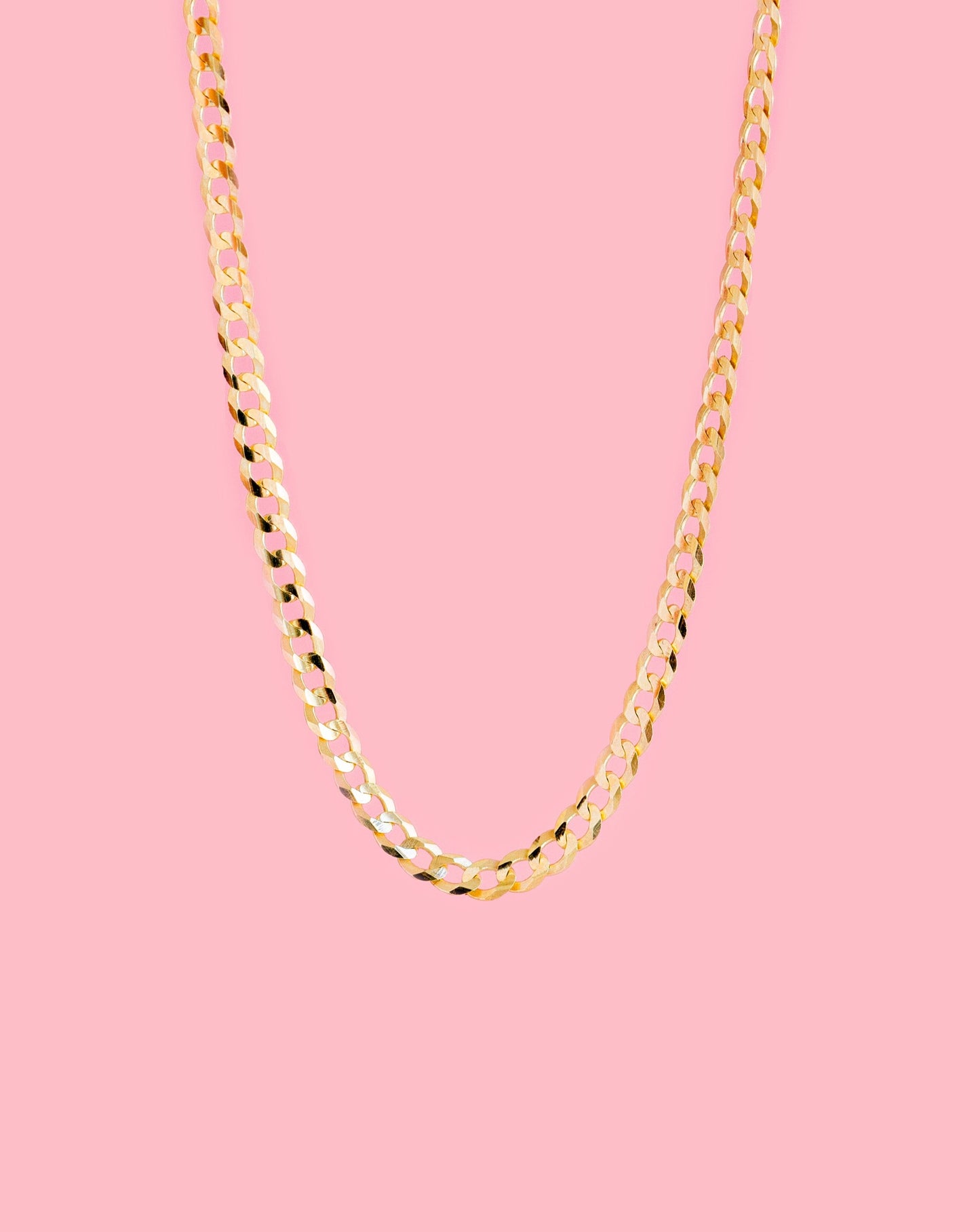 PVLA | 14K Yellow Gold Solid Cuban Link Necklace Chain | 2.7mm