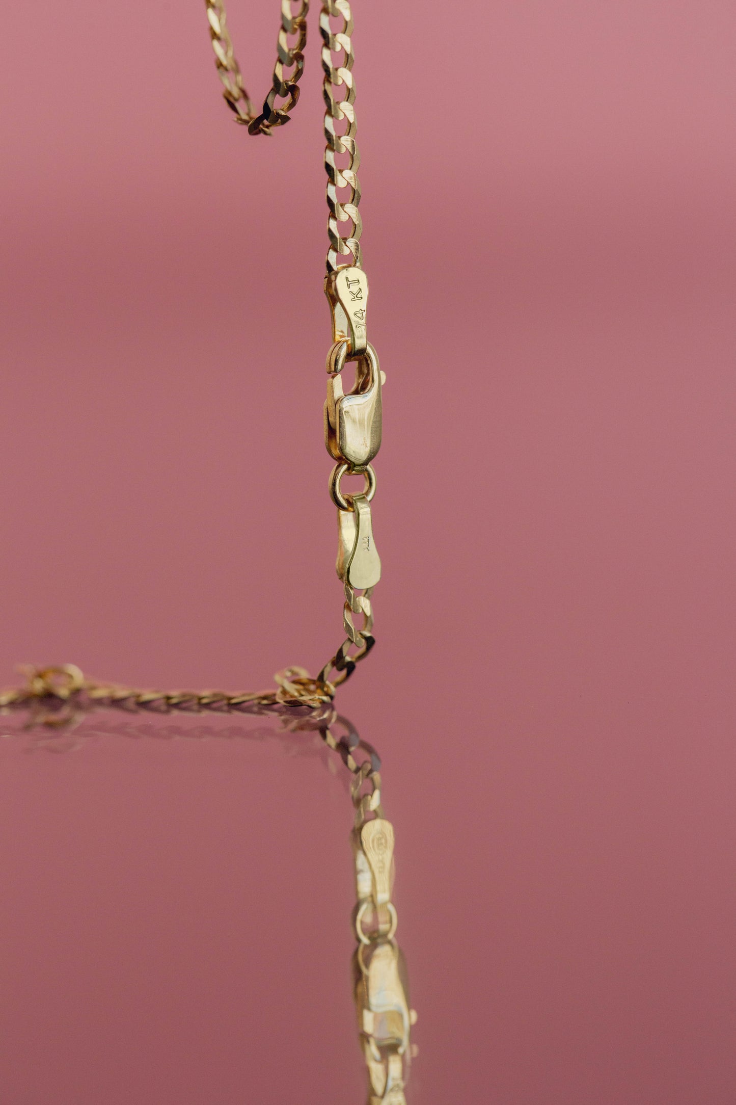 PVLA | 14K Yellow Gold Solid Cuban Link Necklace Chain | 2.7mm