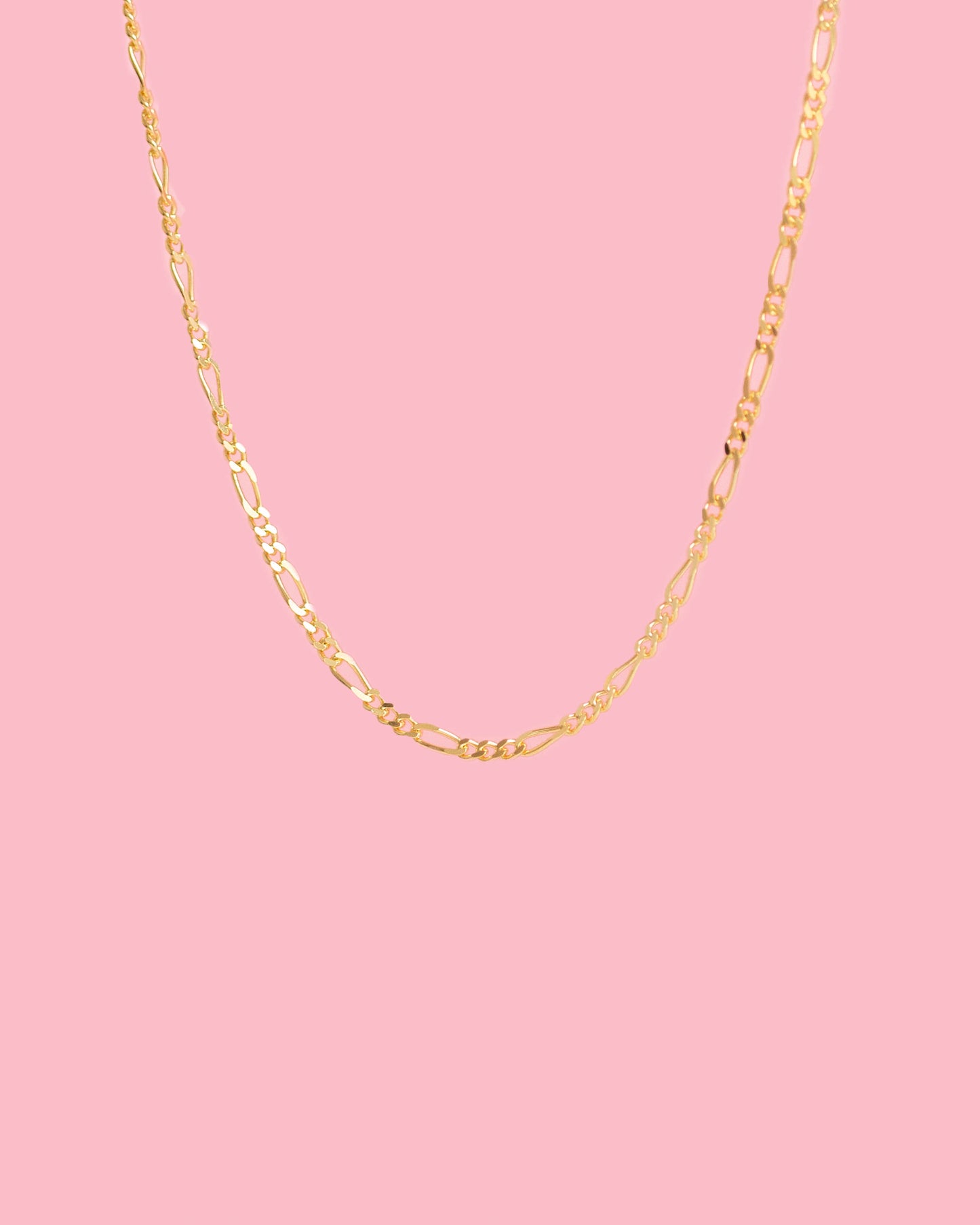 PVLA | 14k Solid Yellow Gold Figaro Necklace Chain | 1.3mm